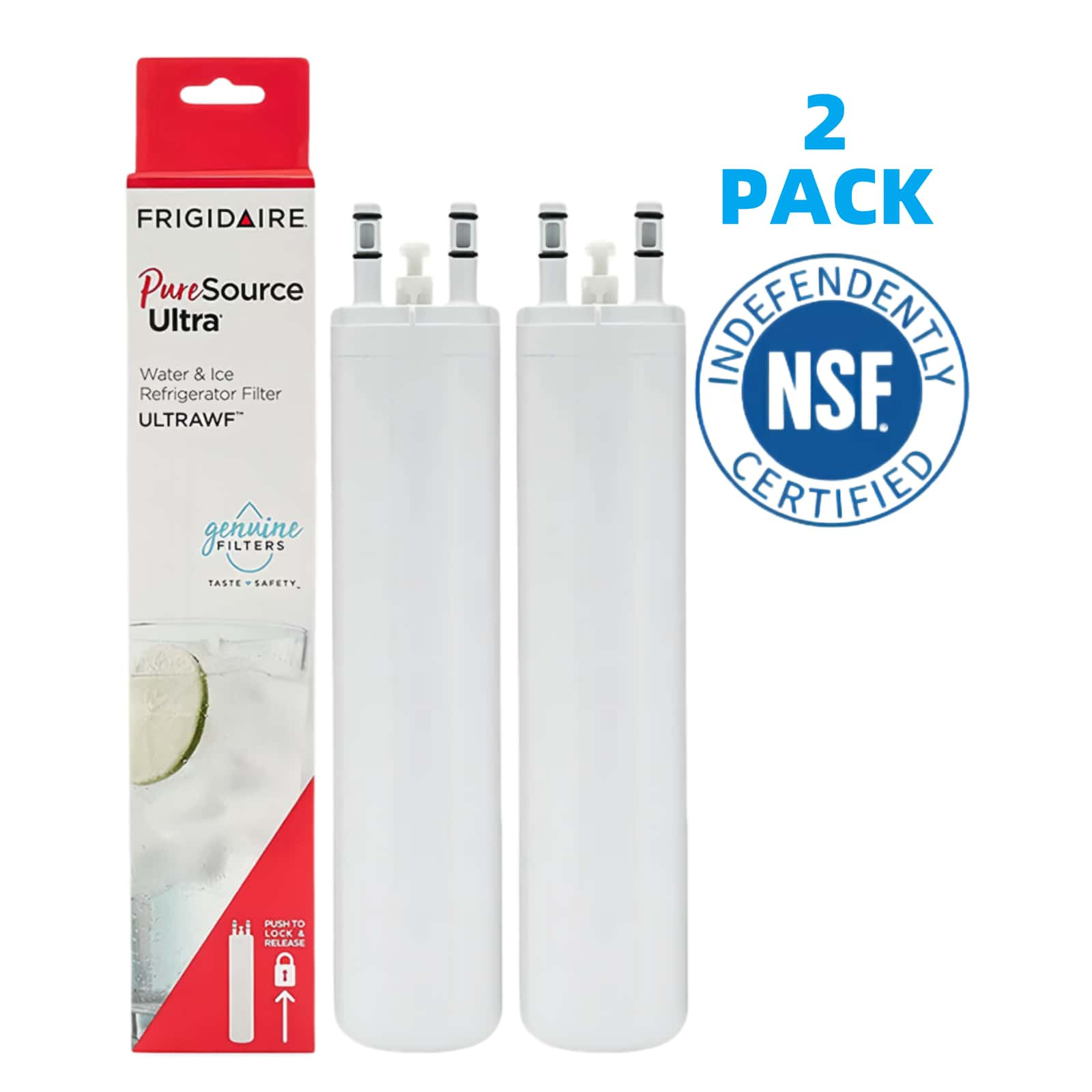 2 Pack ULTRAWF Frigidaire Ultra PureSource Refrigerator Water Filter US Stock gallery