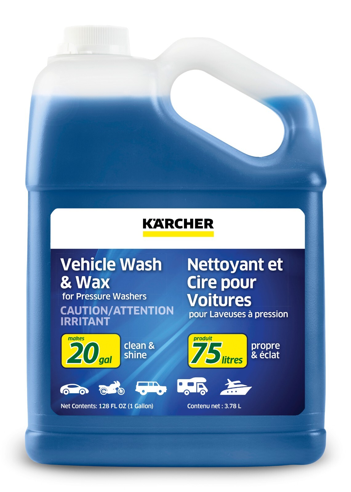 Kärcher Pressure Washer Detergent Vehicle Wash & Wax, Car Cleaner - 1 Gallon gallery