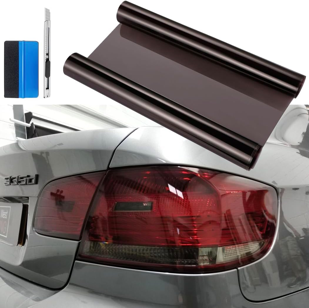 12 by 48 Inches Self Adhesive Auto Car Tint Headlight Taillight Fog Light Vinyl gallery