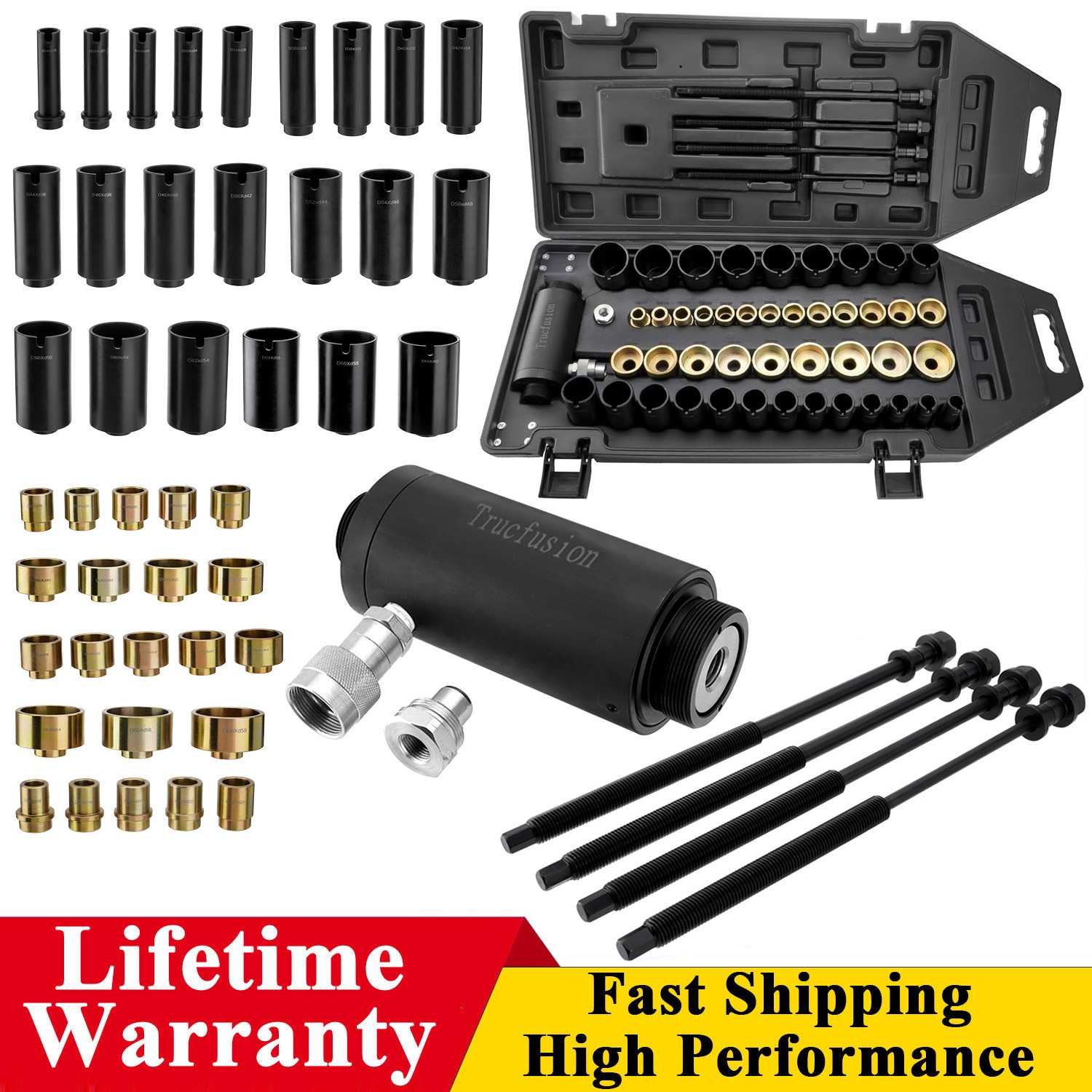 Universal Hydraulic Sleeve Kit Bushing Bearings Removal Installation Tool Repair gallery