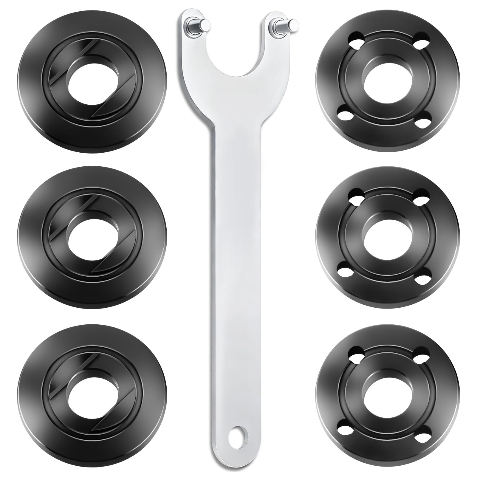 7PCS Angle Grinder Nut ＆ Angle Grinder Wrench Set， Premium 5/8-11 Flange Meta... gallery