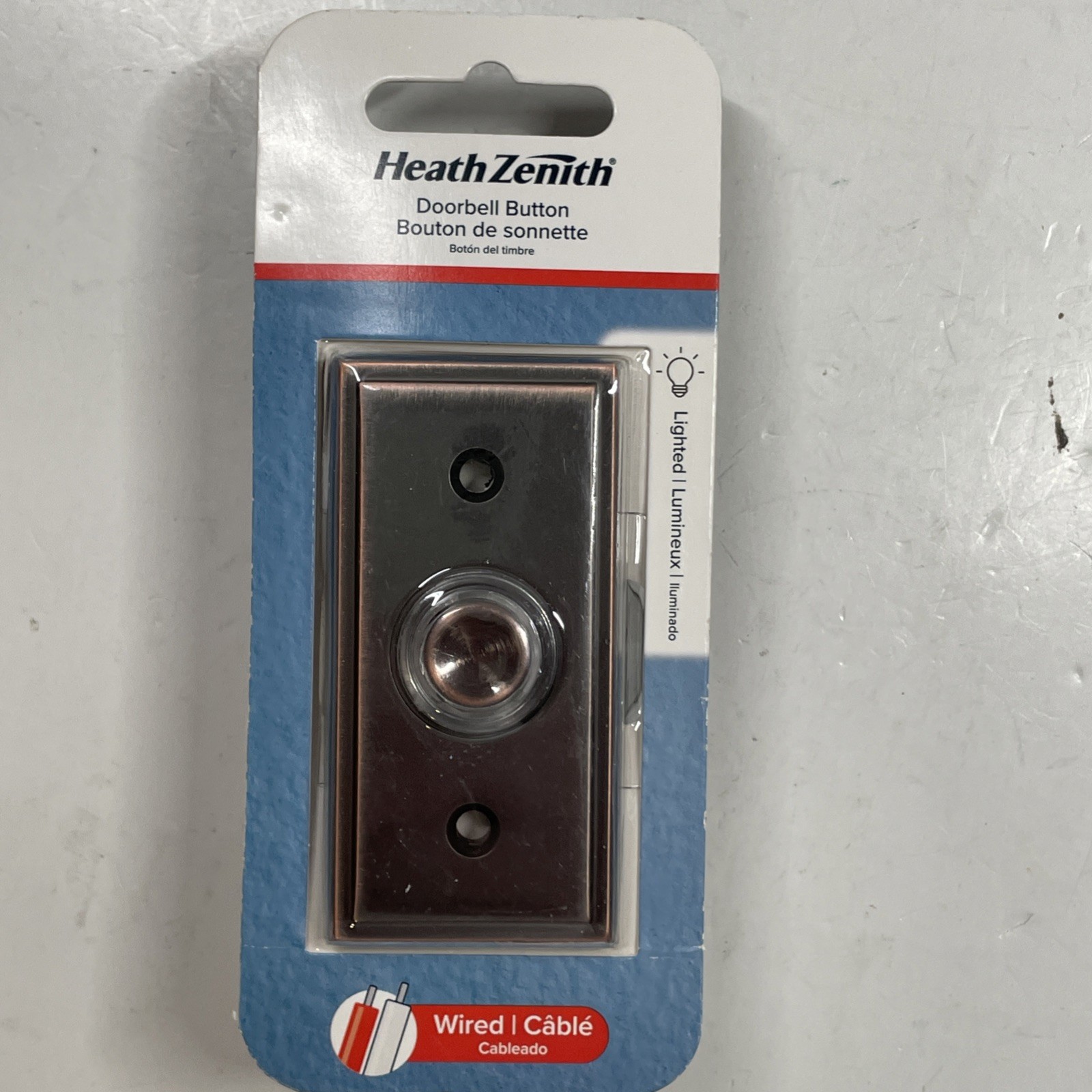Heath Zenith (LED) Metal Doorbell Push Button Wired 23ZN30 Oil Rubbed Bronze gallery