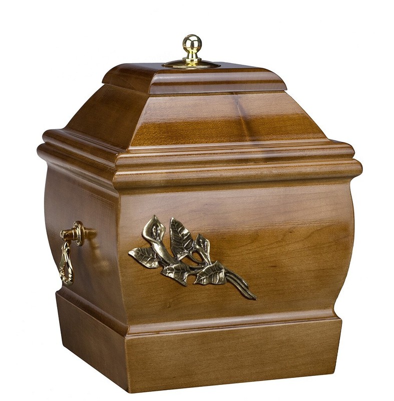 Solid Wood Casket Funeral Ashes Urn for Adult Cremation Urn Memorial gallery