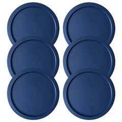 6 Replacement Lids Covers for Pyrex 2-Cup Glass Containers, 5-Inch 7200-PC NAVY