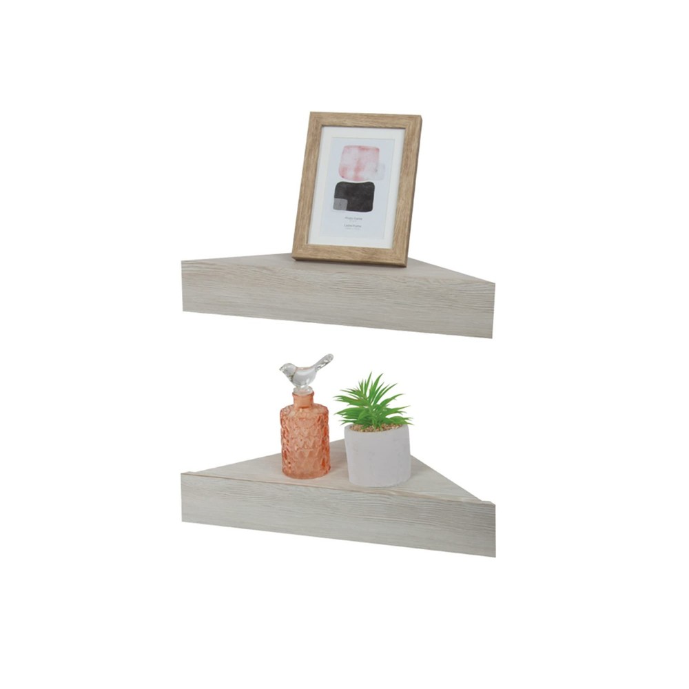 Rustic & Farmhouse Triangle Floating Shelf, Modern Corner Wall Mounted Shelf ...