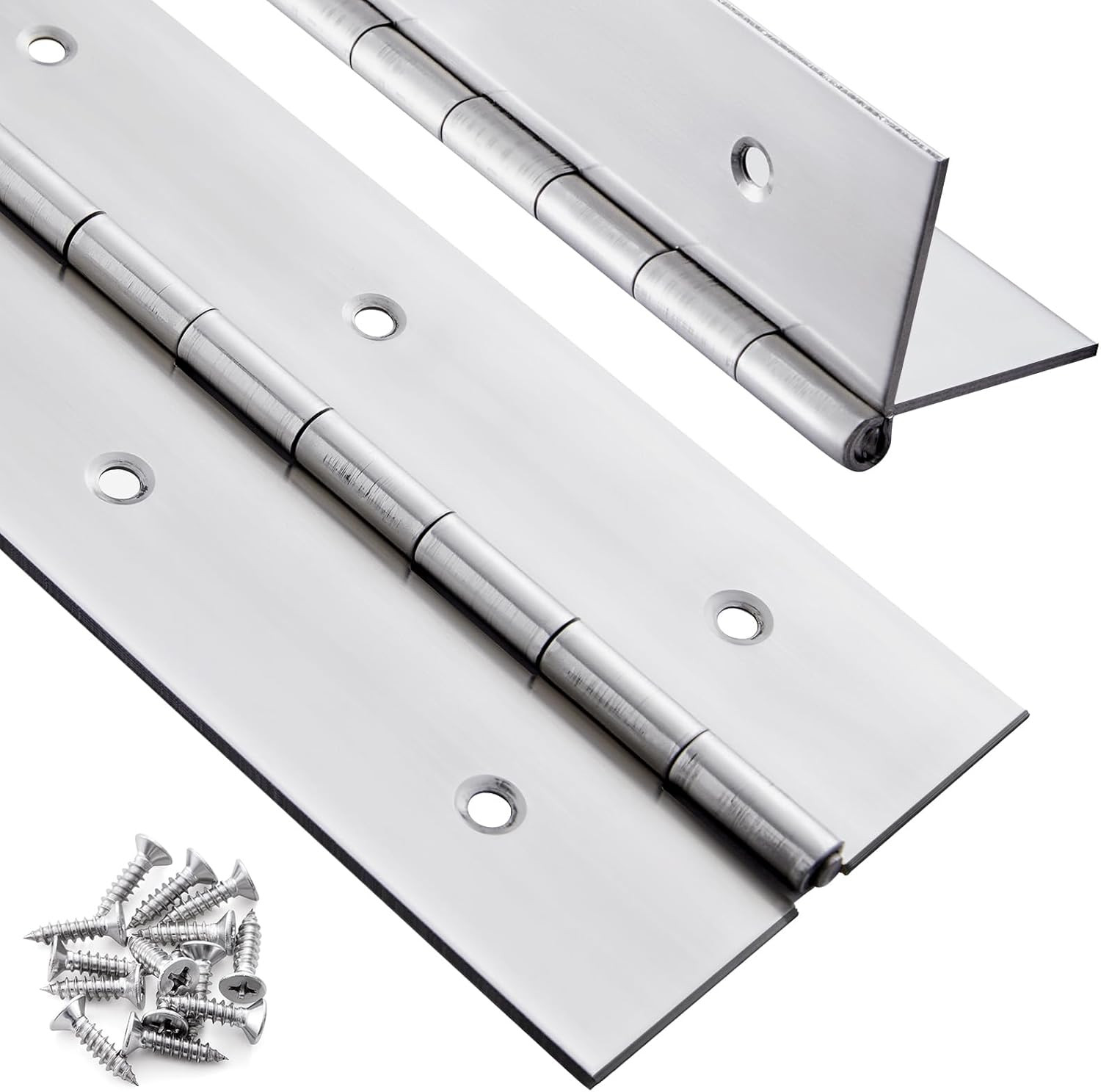 2 Pack Heavy Duty Piano Hinge 20 Inch X 3 Inch Continuous Hinge, 0.060'' Thick S gallery