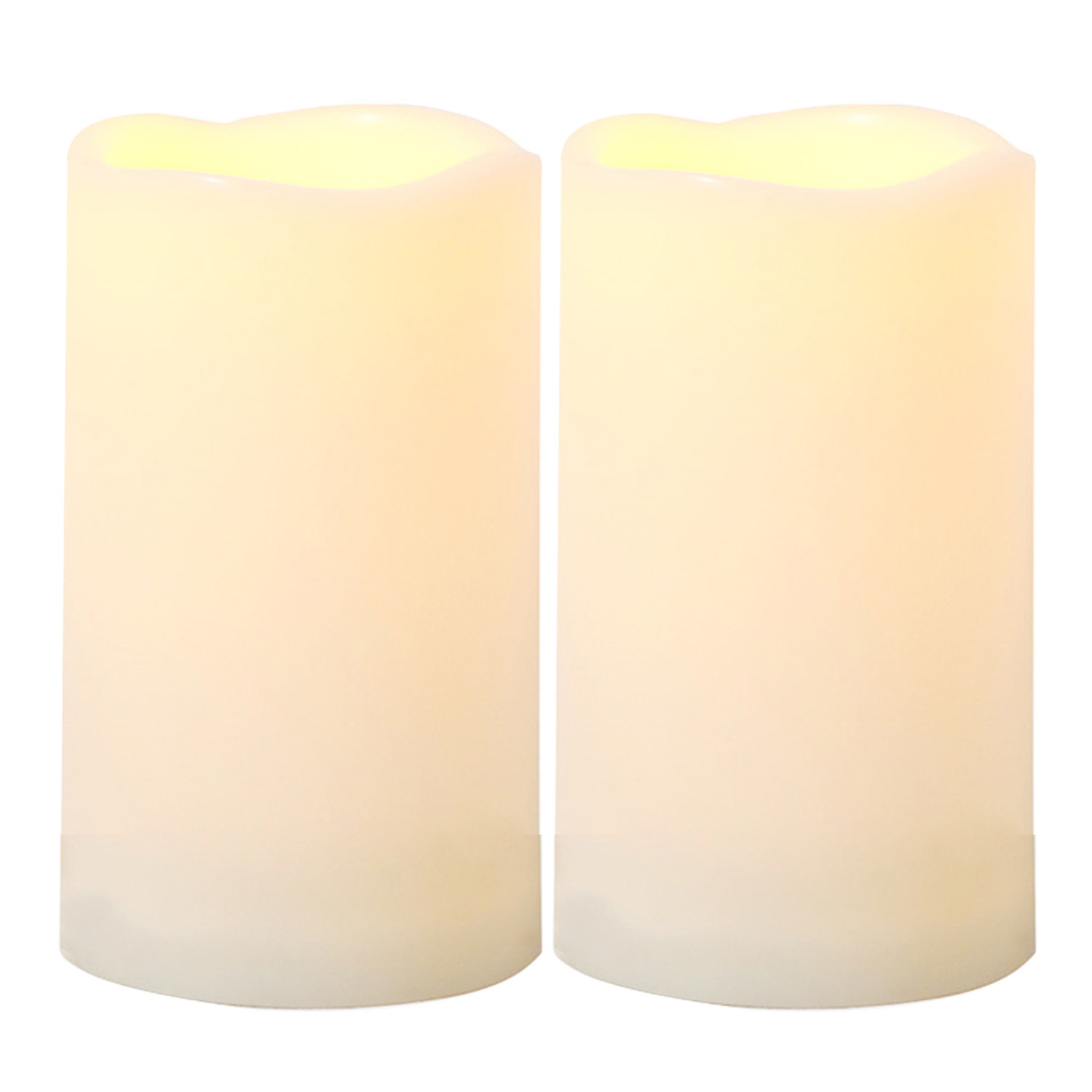 2 PCS Waterproof Outdoor Flameless Battery-operated LED Candles with Timer 3"x5” gallery