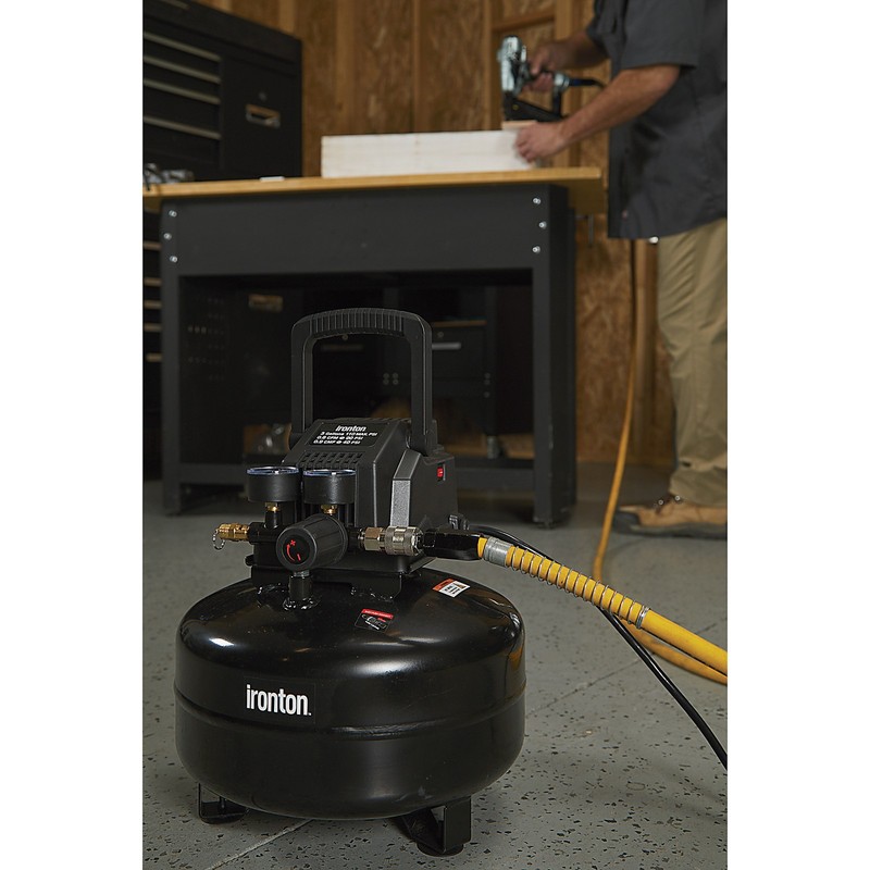 Ironton Oil-Free Pancake Air Compressor, 0.3 HP, 3 Gallons, 110 PSI gallery