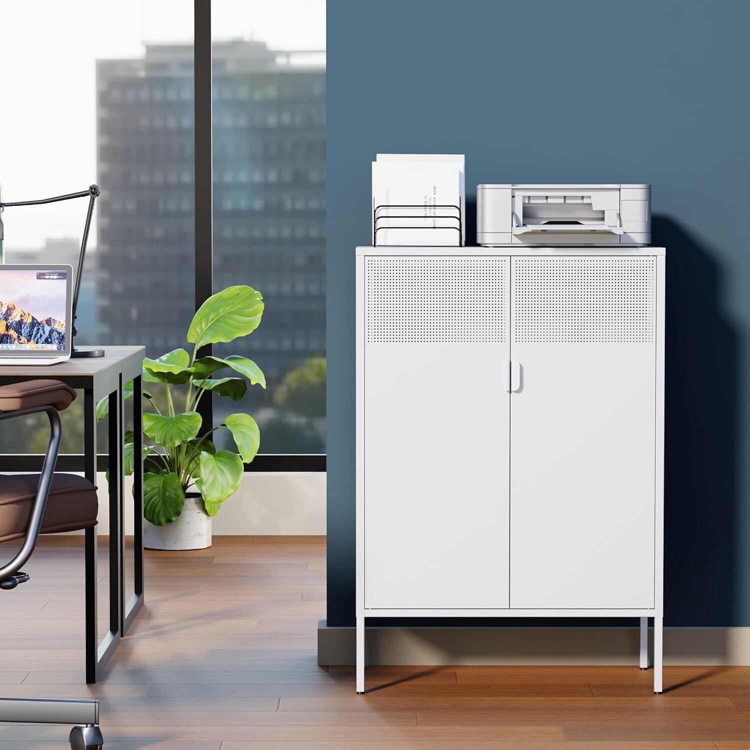 Elegro Metal Cabinet w/Ventilation, Magnetic, Adjustable Feet For Home,Office gallery