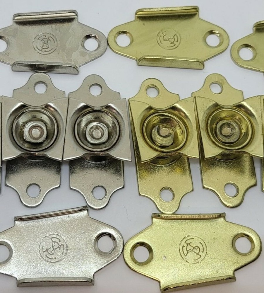 Swivel Mirror Mounting Brackets Polished Brass Nickel angle tilt art picture new