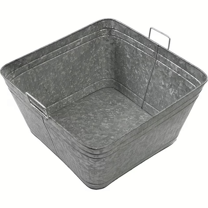 Multi-Functional Galvanized Metal Tub on Stand Beverage Planter Home Decor 32"H gallery