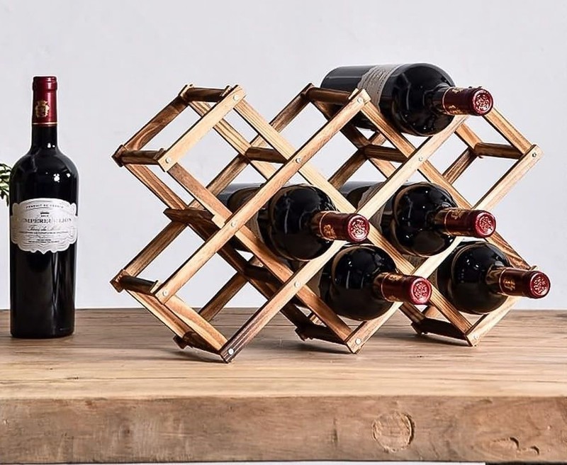 Botellero apilable independiente para encimeras y armarios con diseño plegable. gallery