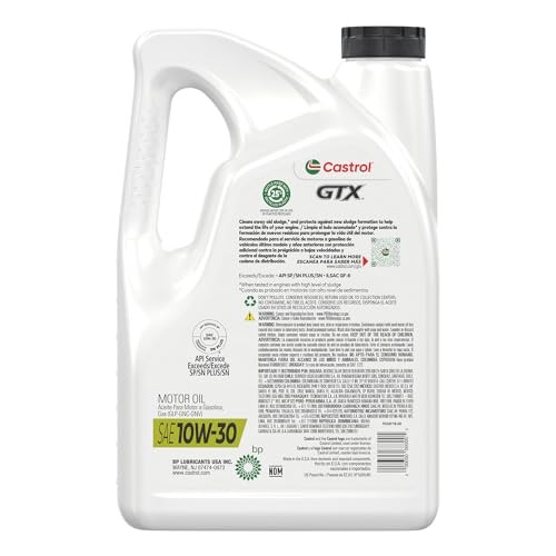 Castrol GTX 10W-30 Conventional Motor Oil, 5 Quarts 5 Quarts, Amber gallery