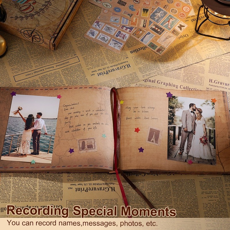 124-Page Wedding Guest Book Multipurpose Memory Book DIY Photo Album for Wedding gallery