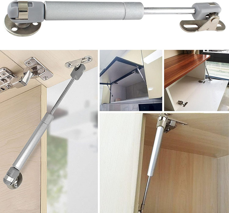 2 Pack 150N/33Lbs Gas Struts Soft Close Lid Supports 6 Inch Cabinet Toy Box gallery