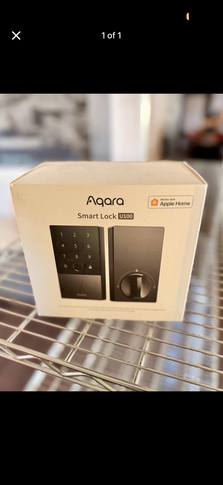 Aqara U100 Keypad Smart Door Lock, App Compatible, Apple Home, Black gallery