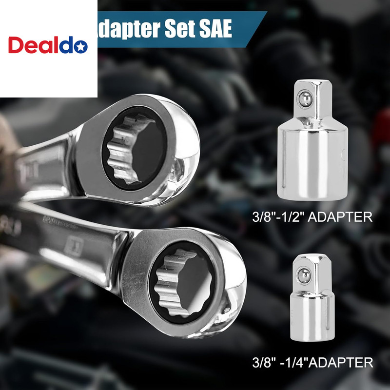 Torque Adapter Set SAE 12PCS, Includes 5/16", 3/8", 7/16", 1/2", 9/16", 5/8", 11 gallery