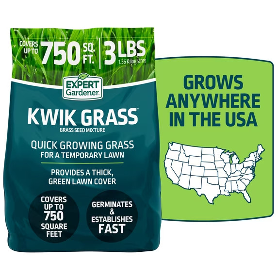Expert Gardener Kwik Grass Seed Mix, for Sun to Partial Shade, 3 lb. gallery