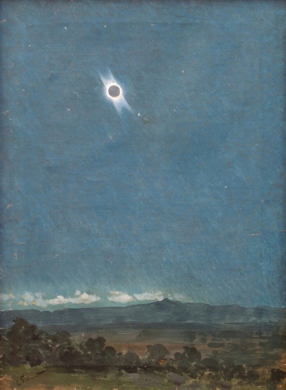 Enrique Simonet: Eclipse : Solar Landscape Painting : Astronomy Art Print 1905 gallery