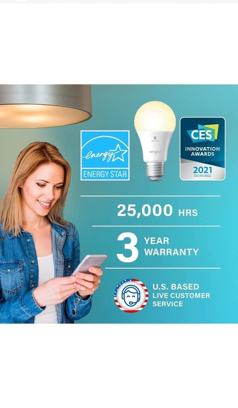 Sengled Smart LED Light Bulb Bluetooth For Alexa E26 A19 Soft White 800LM 4 Pack gallery
