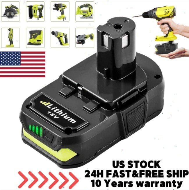 2-Pack P108 18V 3.6AH High Capacity For Ryobi 18 Volt Lithium Battery ONE PLUS gallery