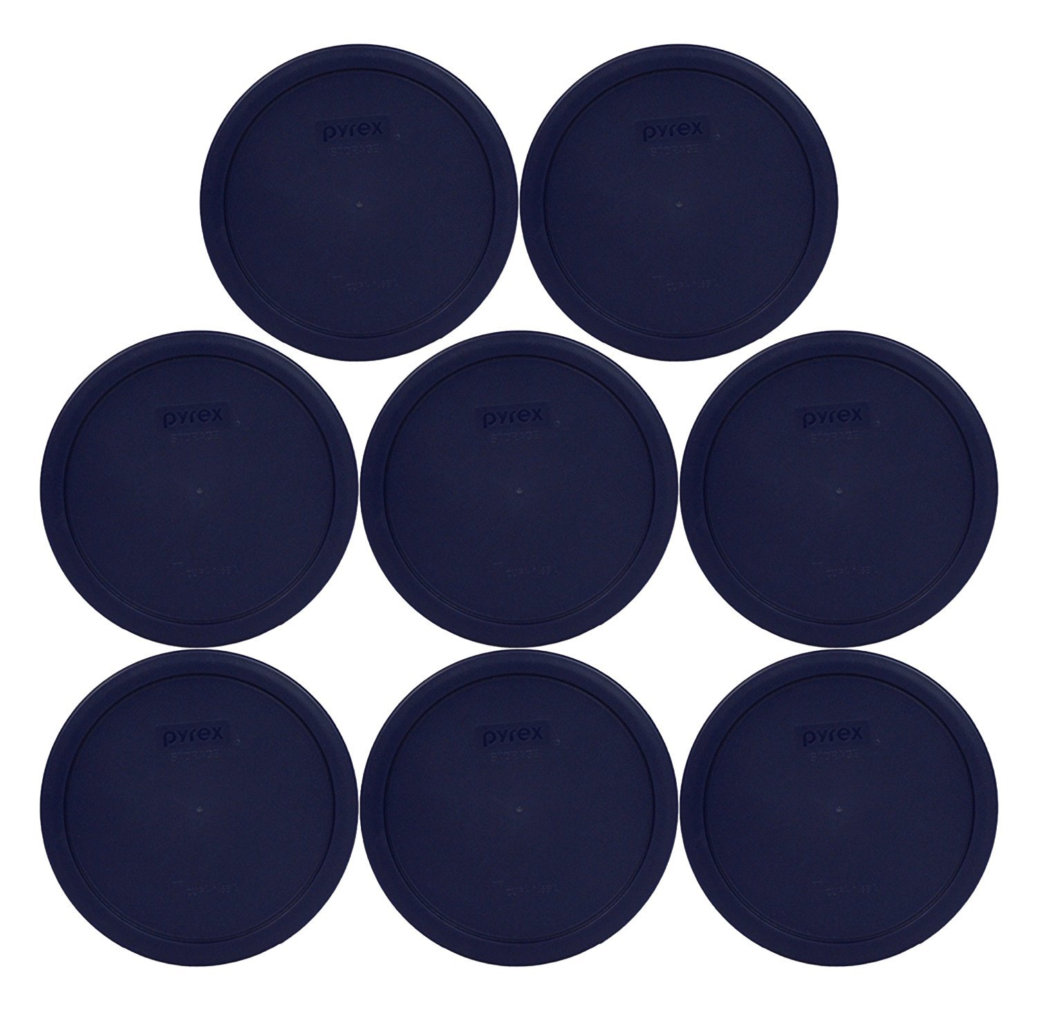 Pyrex 7402-PC Blue 6-7 Cup Round Plastic Storage Lid 8PK for Glass Bowl New gallery
