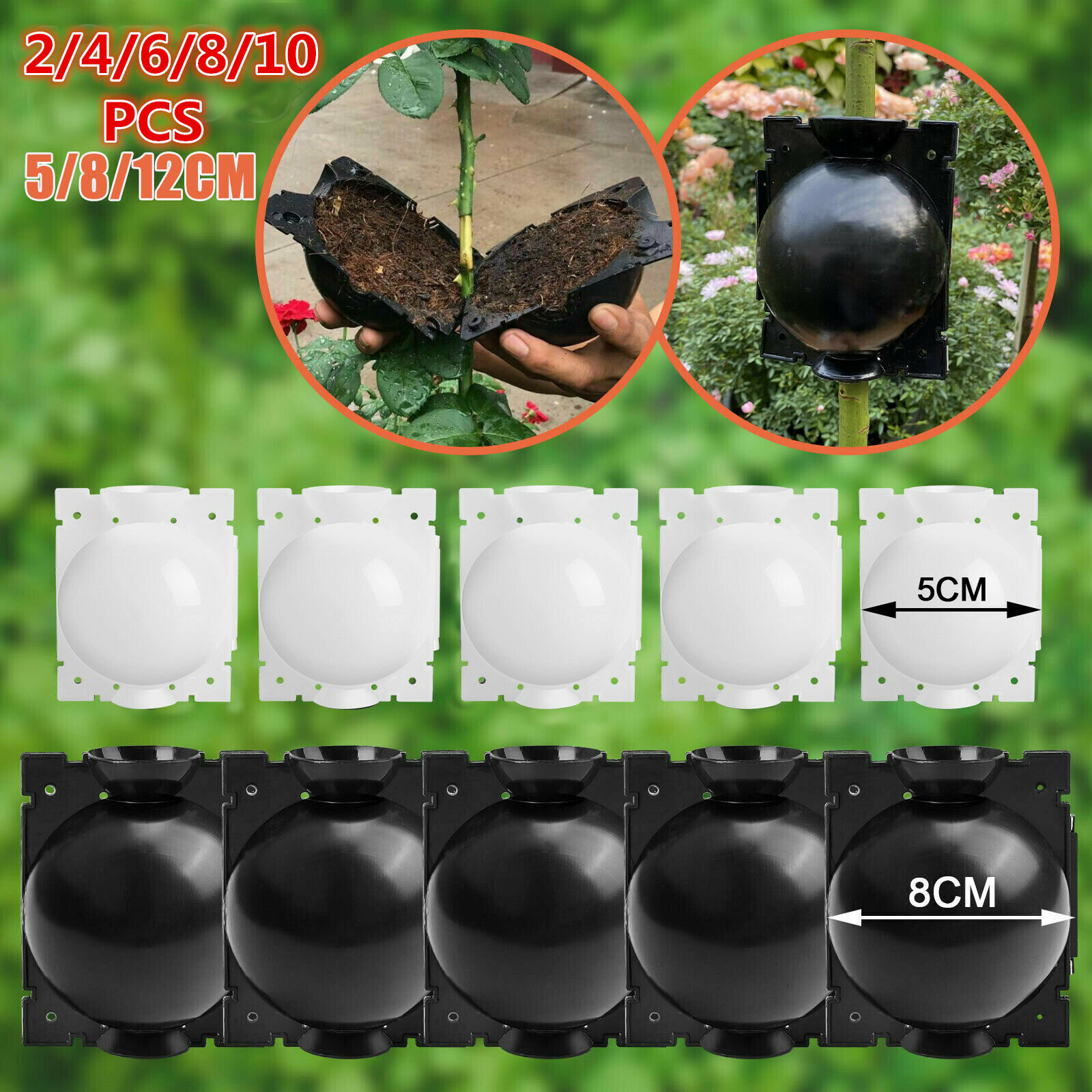 2/4/6/10 PCS Plant Rooting Device Grow Graft Box High Pressure Propagation Ball gallery