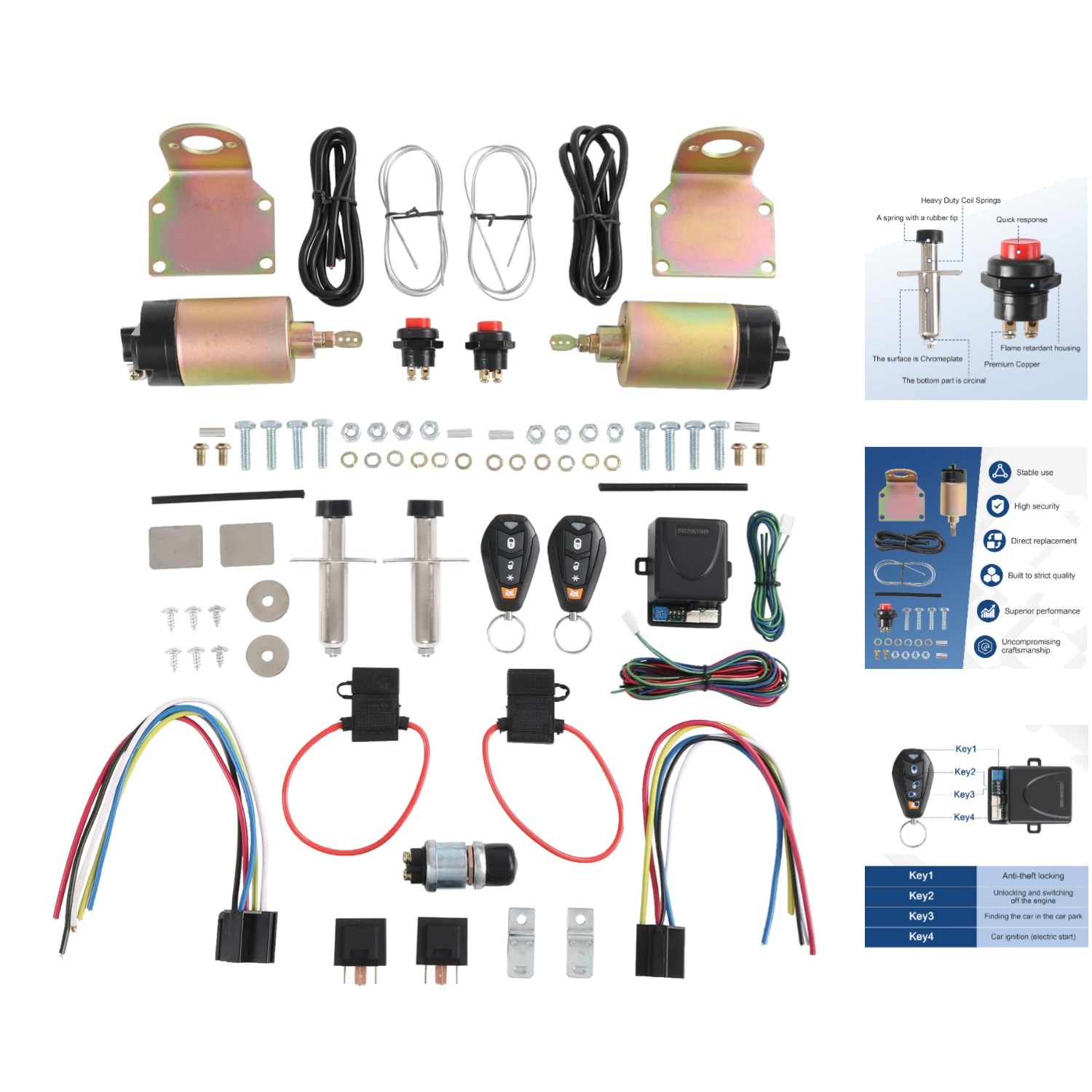 Innovative 2 Door Shaved Handle Door Popper Kit with Remote - 85 lb Adjustable gallery