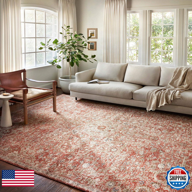 Loloi Saban Collection Sab-02 Rust/Beige 5-3 X 5-3 Round Area Rug gallery