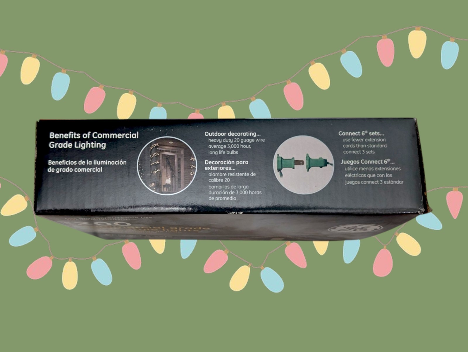 GE PRO LINE 200 Icicle Lights COMMERCIAL GRADE Multi-Color Christmas Outdoor gallery