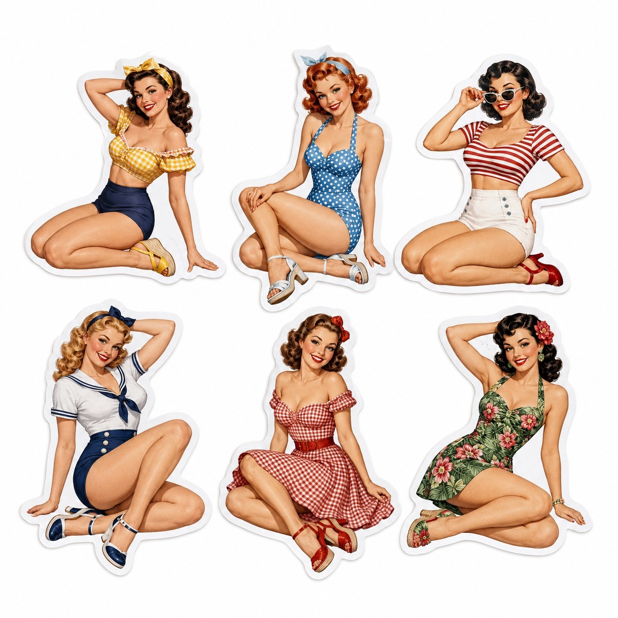 Custom Pin-Up Sticker 5 Inch Waterproof Personalized Adult Artwork gallery