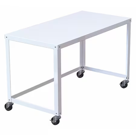 Space Solutions 21648 Soho Mobile Desk, 48" W, White, 23 7/8 In D X 30" H, 47 gallery