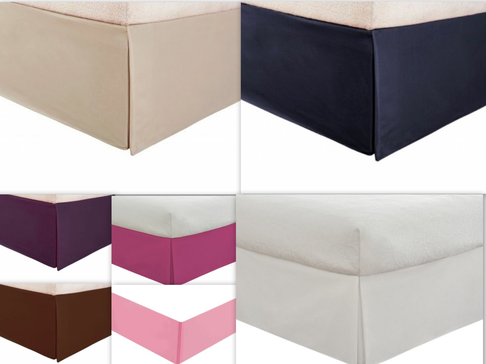 Empire Tailored Bed Skirt Solid Dust Ruffle All sizes & Colors Sale! gallery