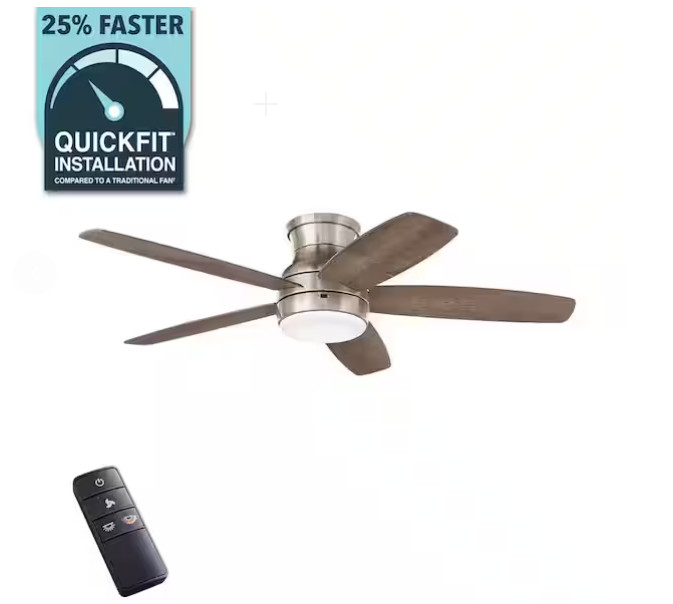 HDC Ashby Park 52" Brushed Nickel Ceiling Fan LED Color Change Remote gallery