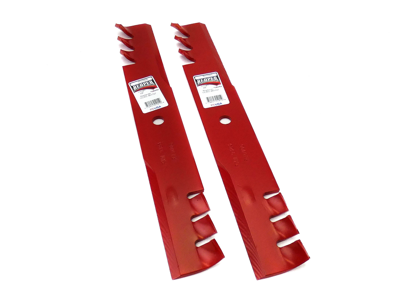(2) Reaper 36" HD Toothed Mulching Blades for Scag Encore Made in USA gallery