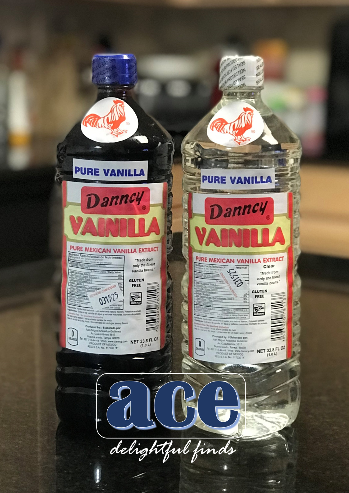 Two (2) Danncy Pure Mexican Vanilla Extract - Dark & White Color (1 Liter each) gallery