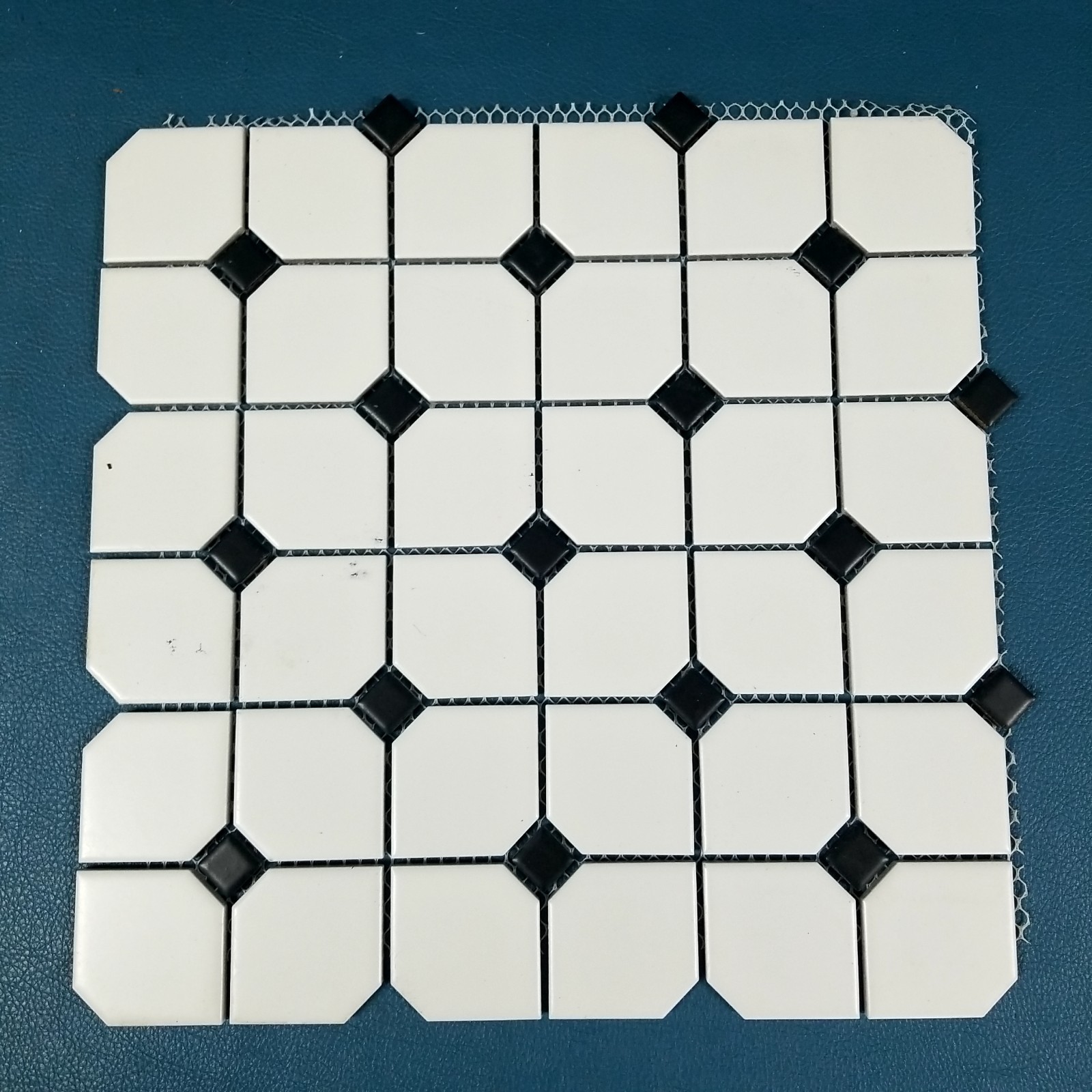4 Sheets ONLY Octagon + Dot Tile Sheets 11.75" Square Ceramic Matte For Crafts gallery