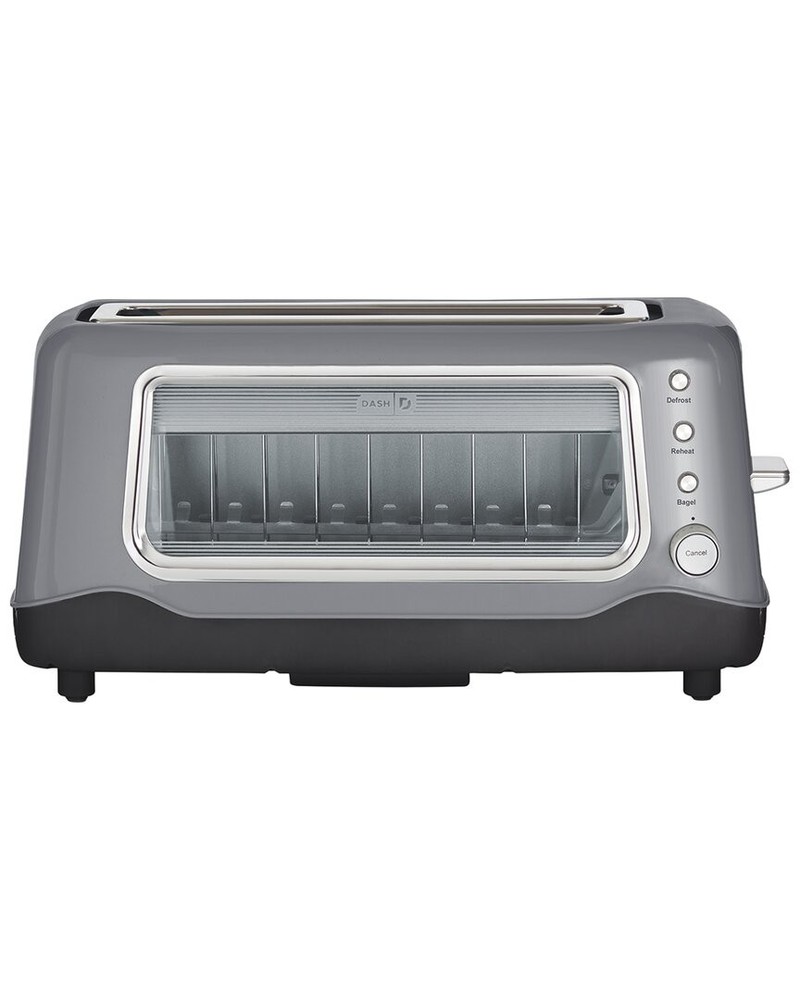 Dash Clear View Toaster Grey