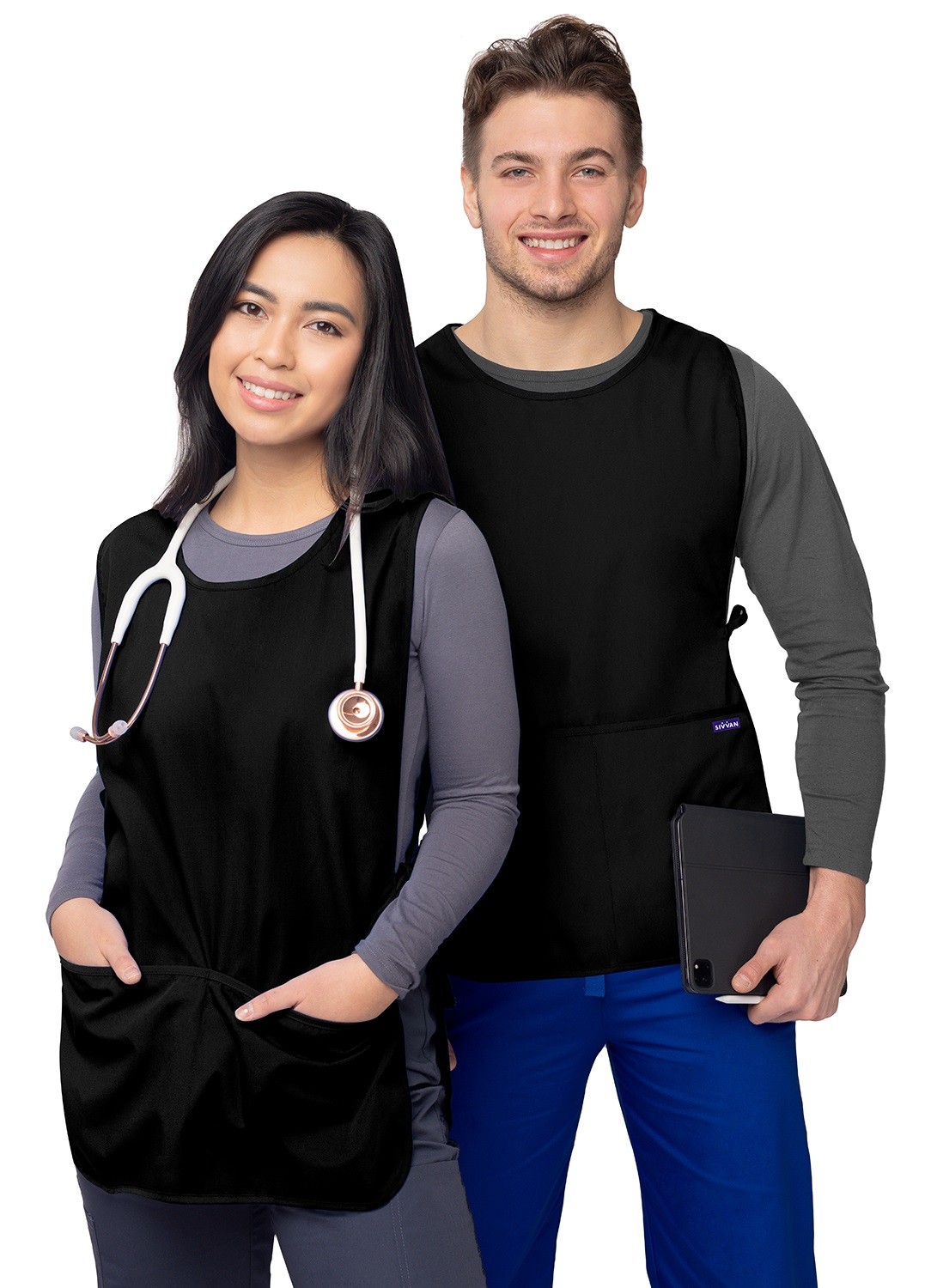 Sivvan Unisex Cobbler Apron Adjustable Waist Ties 2 Deep front pockets (3 Pack) gallery