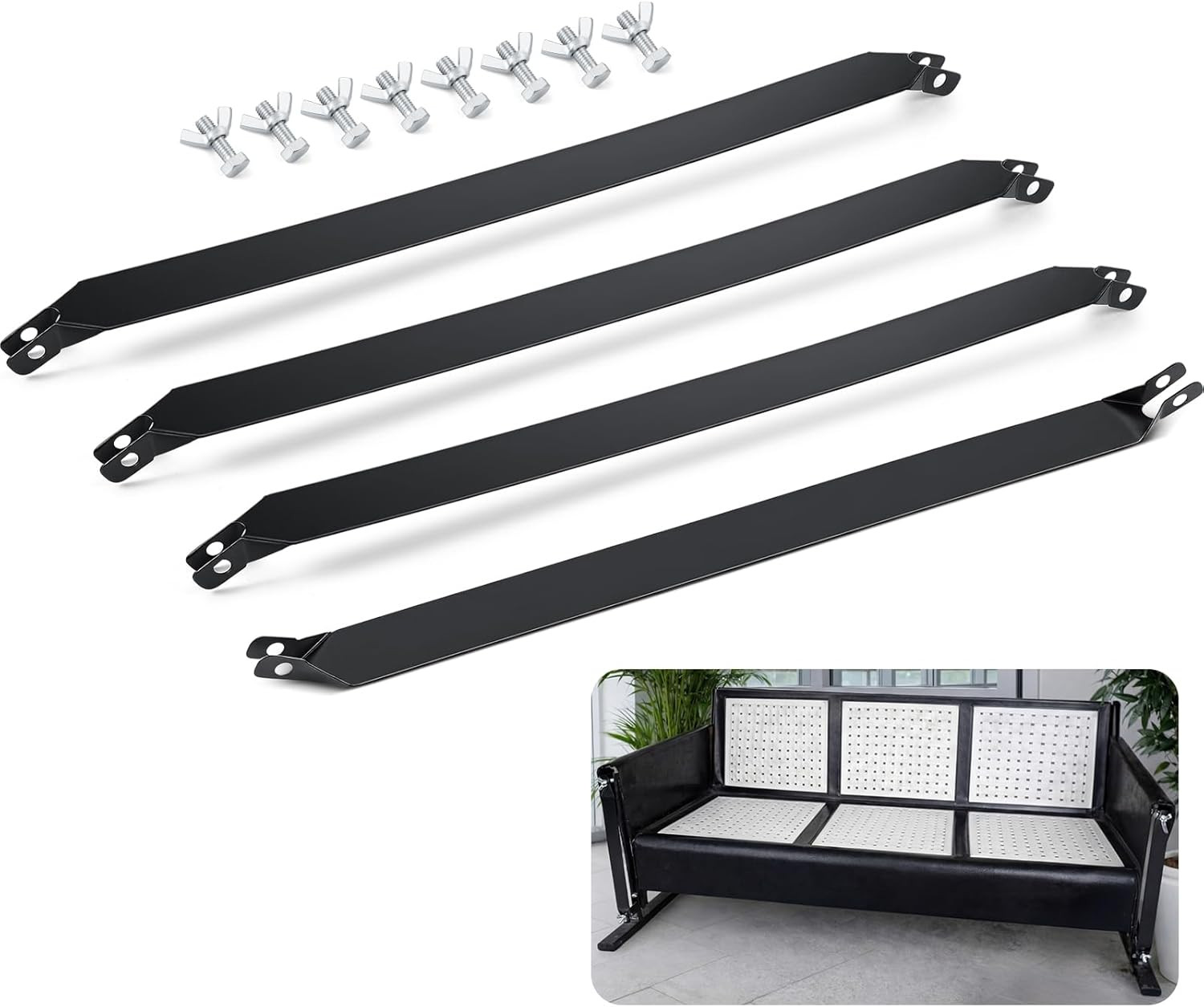 4 Pcs Patio Porch Glider Replacement Straps, Heavy Duty 16" Center-To-Center Han gallery