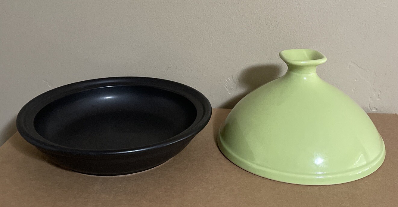 Cooking Plus Yamaka Tagine Green & Black Ceramic Japan gallery