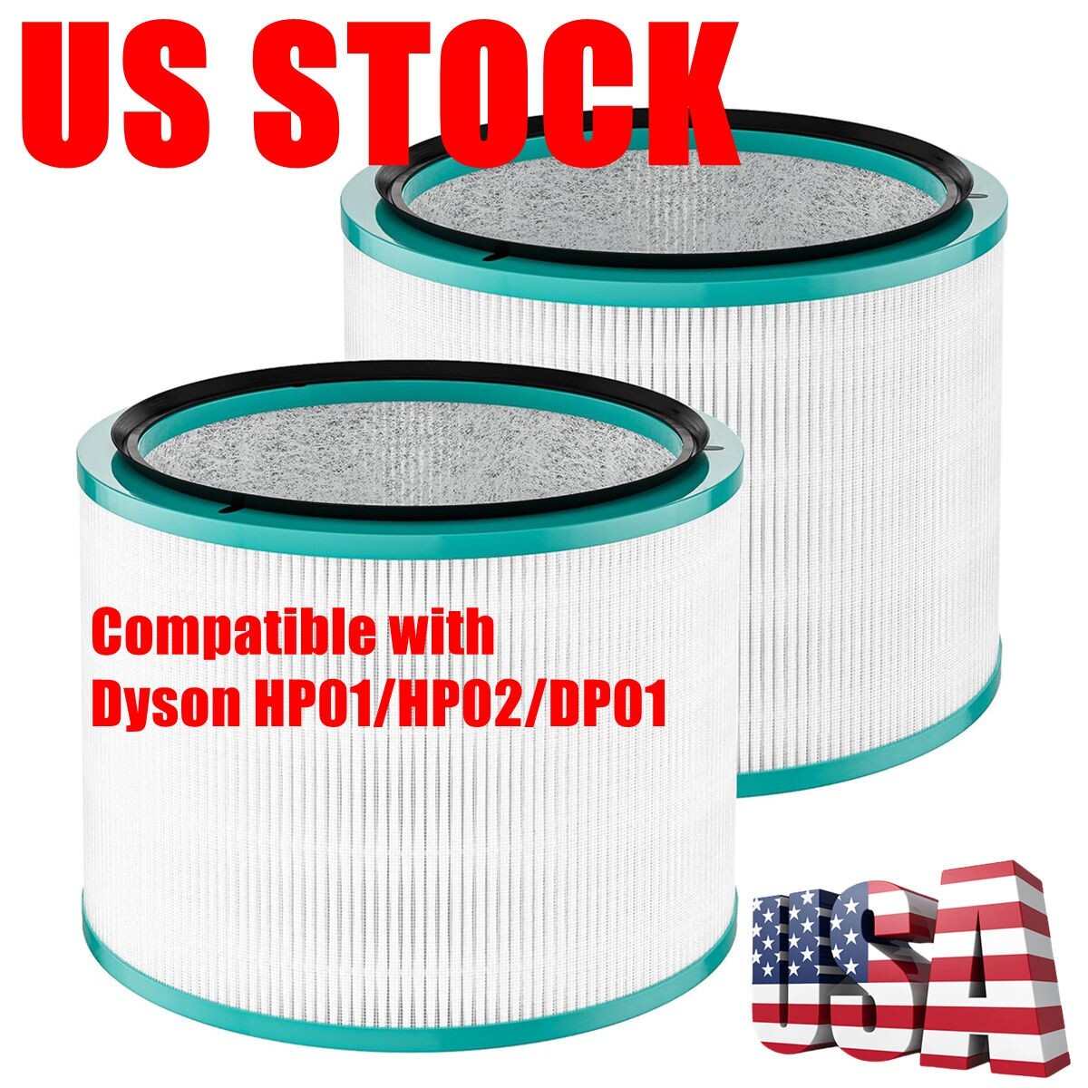 2 HEPA Filter For Dyson DP01 HP02 HP01 Pure Hot Cool Link Air Purifier 968125-03 gallery