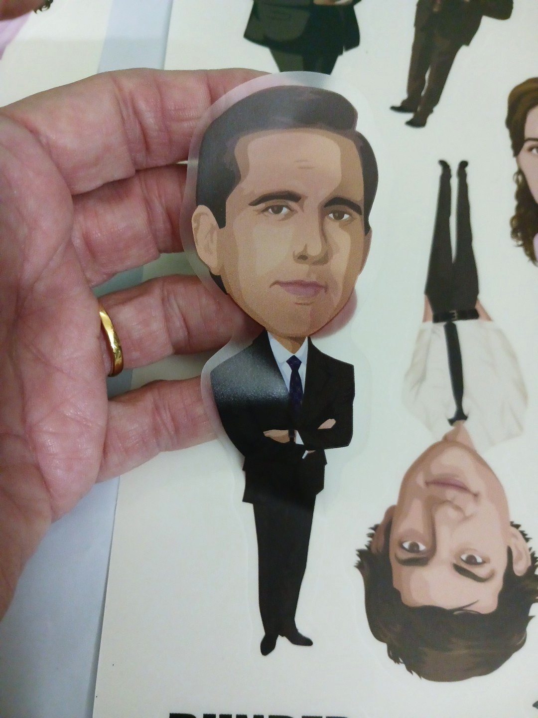 The Office Wall Decal Stickers. 5" tall people. tea pot, pretzel. 5 or more. New gallery