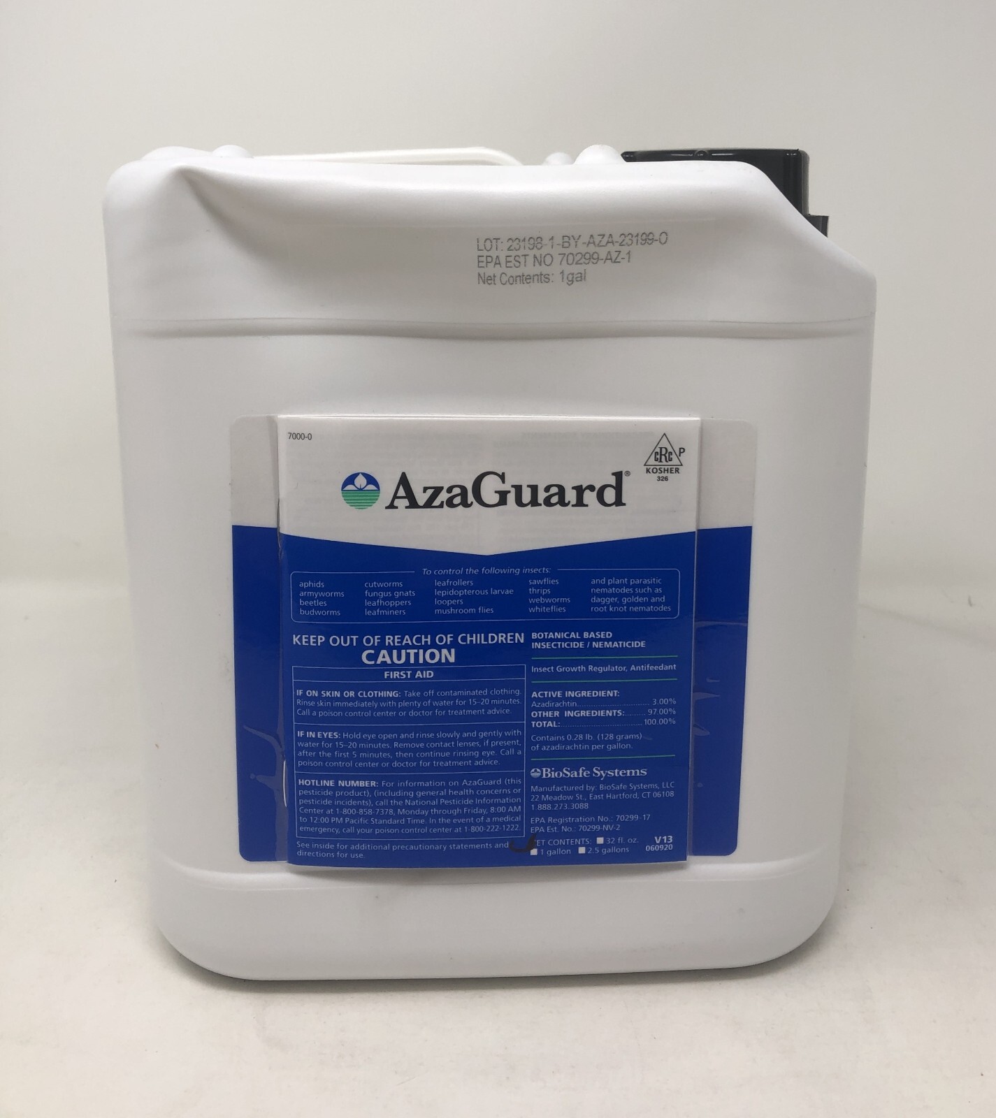 AzaGuard Concentrate Insecticide / Nematicide 128 fl oz Jug by BioSafe Systems gallery