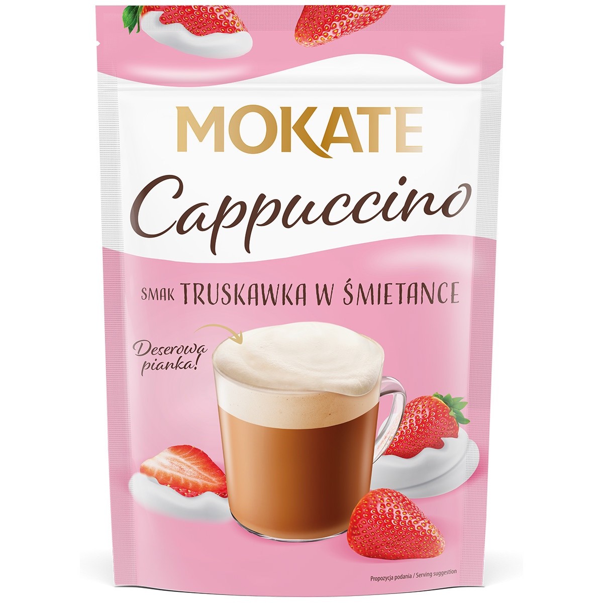Mokate instant coffee Cappuccino STRAWBERRY & CREAM flavor-110g/3.9 oz FREE SHIP gallery