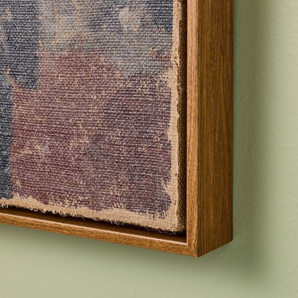 20"x16" Vertical Dining Still Life Framed Burlap Wall Art - Hearth & gallery