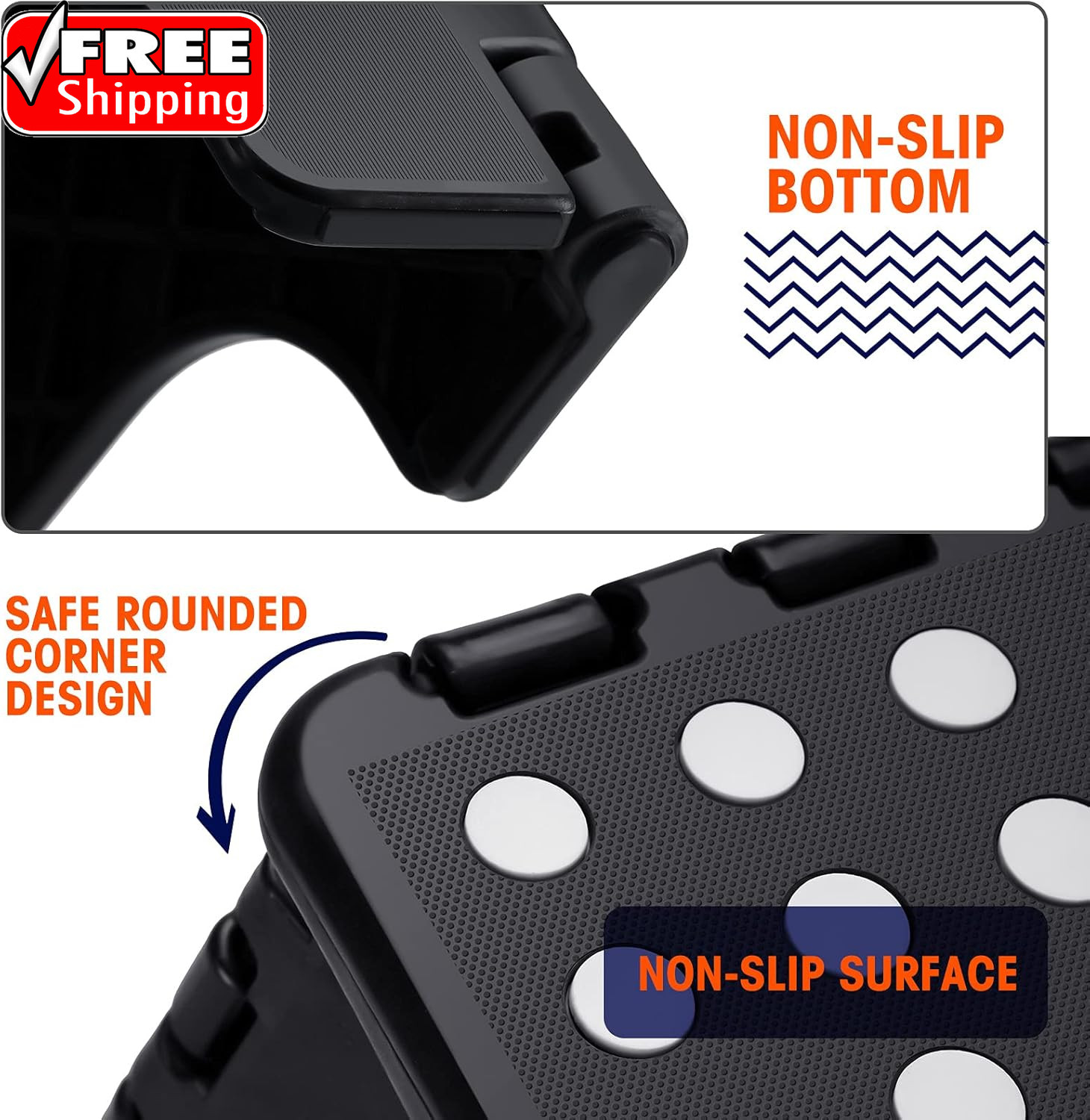 9" Folding Step Stool for Adults,Kids,Non-Slip Folding Stools with Portable Hand gallery