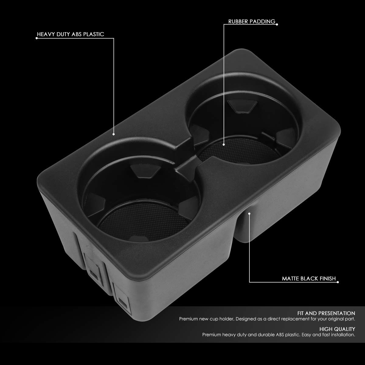 Front Center Console Cup Holder Insert Replacement DNA MOTORING Drink Holder gallery