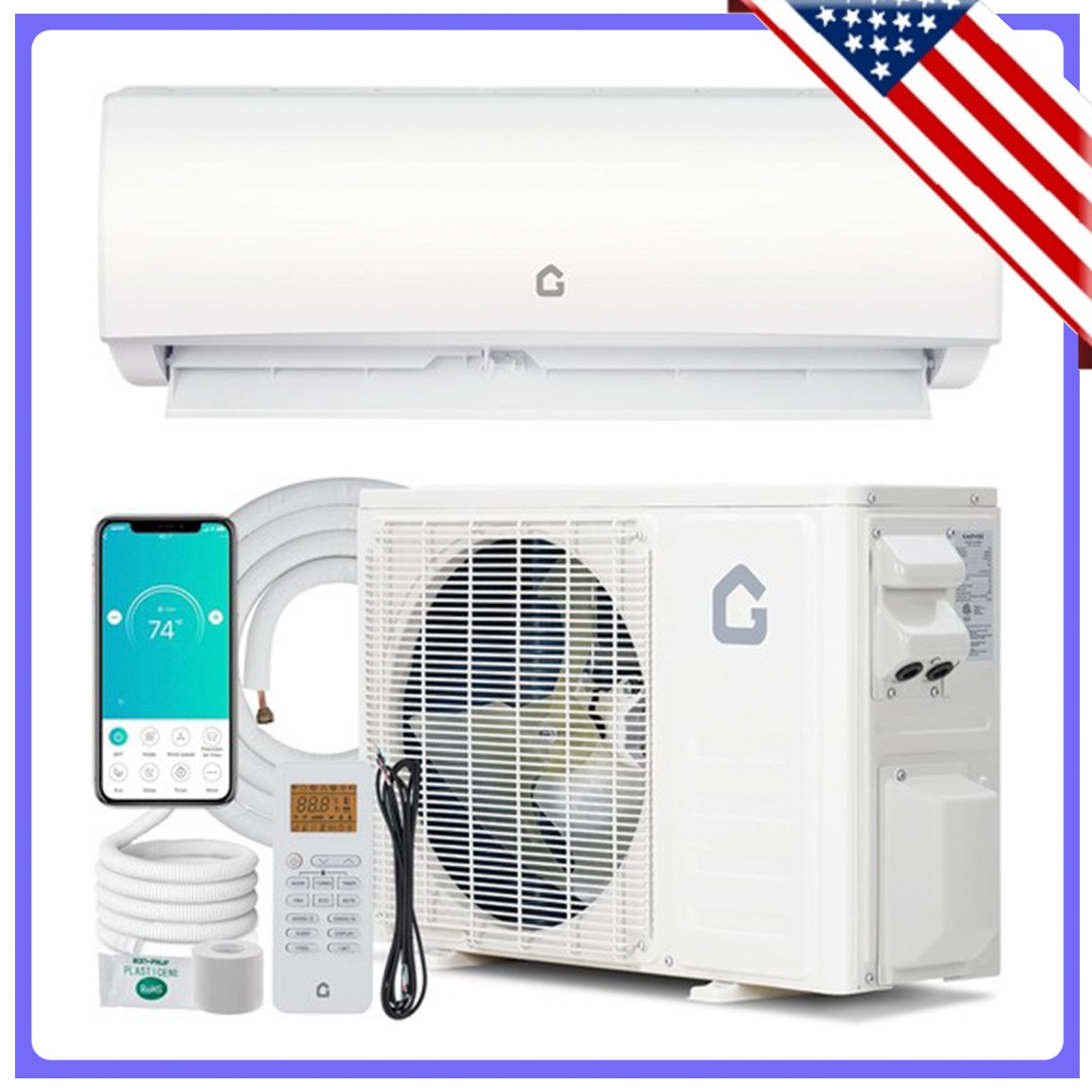 11500 BTU Mini Split Air Conditioner & Heater 230V Ductless Inverter Heat Pump gallery