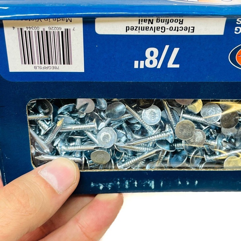 Quick Build 78EGRF5LB Electro Galvanized Roofing Nails 7/8 in, 5 lb Pack gallery